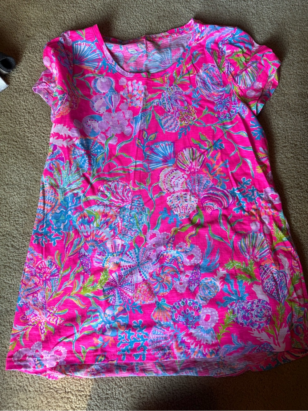 Lilly Pulitzer Pink Floral Short Sleeve Tee